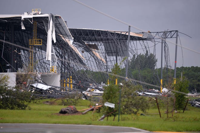 Warehouse roof collapse